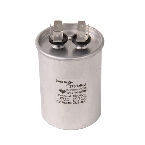 Diversitech 37300R Mtr. Run Cap, Round, 30uf 370v