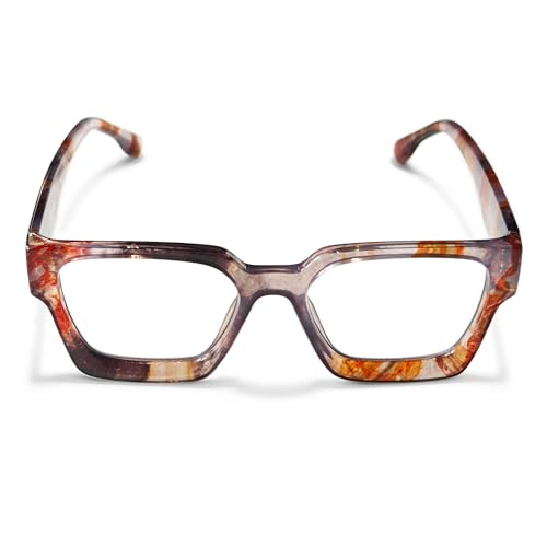 Image of livho Oversized Eyewear Frame for Woman and Men - Rectangle Fashion Glasses for Computer, Chic Preppy Frame