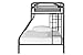 DHP Rockstar Metal Bunk Bed Frame, Sturdy Metal Design, Twin-Over-Full - Black