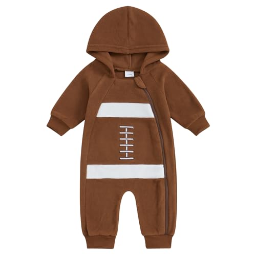 Newborn Baby Thanksgiving Outfit Turkey Long Sleeve Romper Jumpsuit One Piece Hooded Bodysuit Fall Clothes 0-18M