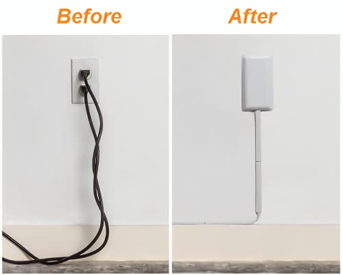 Sleek Socket Ultra-Thin Child Proofing Electrical Outlet Cover With 3 Outlet Power Strip And Protective Cord Cover Kit, 8-Foot, Universal Size #TOP1