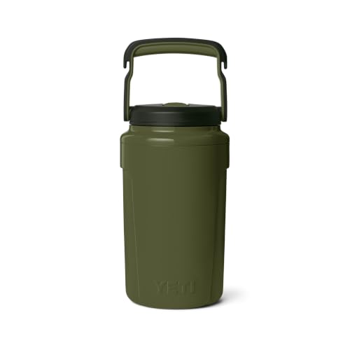 Image of YETI Silo Half Gallon Insulated Straw Cap Water Jug - Leakproof, Lightweight Sports Bottle with Fence Hook Handle - Keeps Drinks Ice-Cold - Ideal for Gym, Sports & Tournaments, Olive
