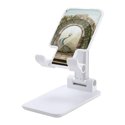Support de téléphone motif paon rigide et réglable, l'accessoire chic pour smartphone
