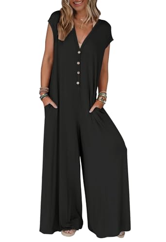 MEROKEETY Women's 2025 Summer Cap Sleeve Jumpsuits...