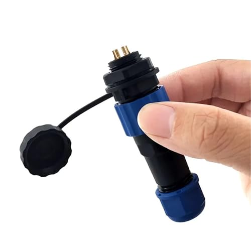 Conector SP16 impermeable de 7 pines con tuerca trasera para cable de alimentación industrial 7