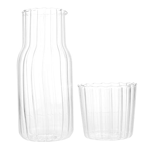 GRIRIW 1 Juego Tetera Con Tapa Exprimidor Botellas Caliente Tapas Botella De Agua Chaleco Tostadora Instante Jarra De Agua Infusor Automático Vacío Enjuague Bucal Transparent Vidrio