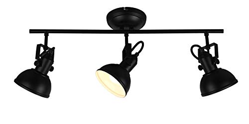 Preisvergleich Produktbild Reality Leuchten Deckenleuchte Gina R80153032, Metall Schwarz matt, exkl. 3x E14