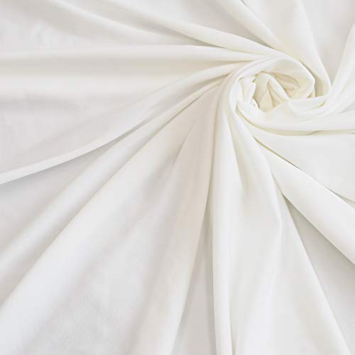 MYmama アウトレット 冷感生地 接触冷感 約155cm幅×95cm ひんやり UVカット 天竺 生地 白 カット済 布のサムネイル