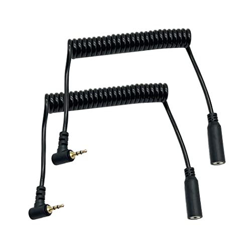 Câble audio spiralé 2,5mm mâle vers 2,5mm femelle pour casque et photo