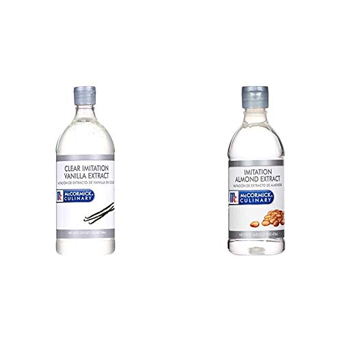 Mccormick Culinary Clear Imitation Vanilla Extract, 32 Fl Oz & Imitation Almond Extract, 16 Fl Oz #TOP7