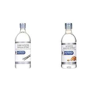 McCormick Culinary Clear Imitation Vanilla Extract, 32 fl oz & Imitation Almond Extract, 16 fl oz