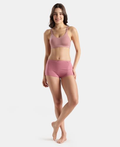 Image of Jockey SS04 Women High Coverage Super Combed Cotton Elastane Stretch Boy Leg (Pack of 2)