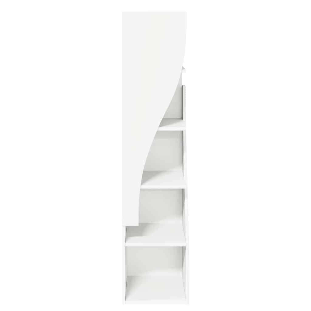 Moderno armario esquinero de madera, 32 x 32 x 140 cm, con 5 estantes, ahorra espacio, para salón, oficina, baño, como armario de almacenamiento, armario auxiliar, armario auxiliar