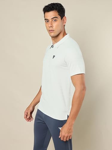 Image of TECHNOSPORT Men's Polyester Slim Fit Polo T-Shirt - (P691 P) Pack of 1