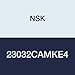 NSK 23032CAMKE4 Spherical Roller Bearing, Tapered Bore, Machined Brass Cage, Metric, 160mm Bore, 240mm OD, 60mm Width, 1300rpm Maximum Rotational Speed, 214693lbf Static Load Capacity, 121397lbf Dynamic Load Capacity