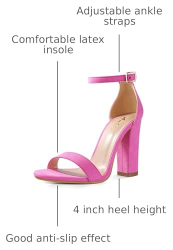 Image of Ankis White Heels Wedding Shoes for Bride Women Chunky Heels Pearl High Heels Heeled Sandals 4 Inch