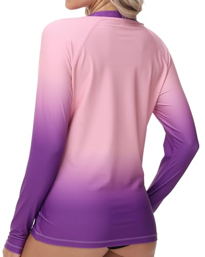 Rash Guard for Women UV Protection Swim Shirts Long Sleeve Quick Dry Water Tops Swimsuit with Thumb Hole3