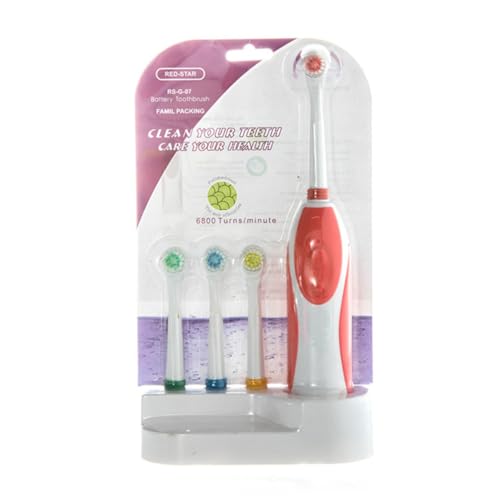 MOLUCKFU Travel Electric Toothbrush Waterproof Gentle on Gums Lightweight Long-Lasting Battery Present for Friends Random