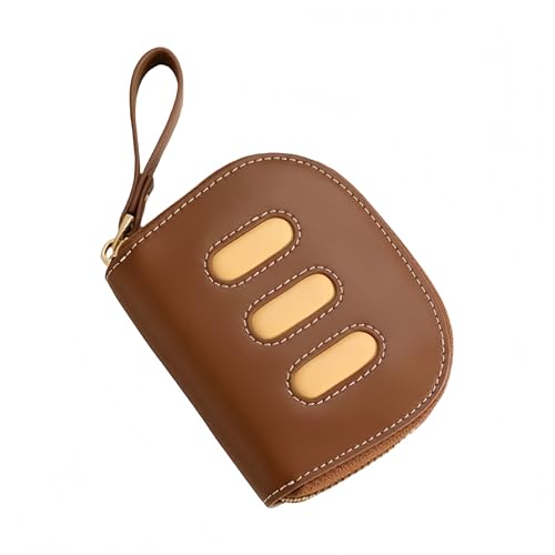 Zippered Women's Credit Card Wallet, Multifunctional Genuine Leather Wallet, Cute Large Capacity ID Storage Coin Purse for Women (22 card positions)