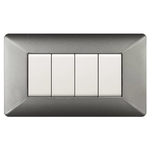 Plaques de finition compatibles BTicino Matix 4 modules gris