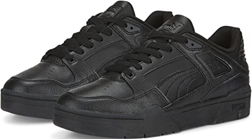 PUMA Mens Slipstream Leather Lace Up Sneakers Shoes Casual - Black3