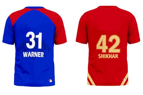 Image of Sports India IPL Cricket Team T Shirt Jersey Combo for (Kid's, Boy's & Mens) L744