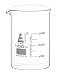 EISCO Beaker, 400ml - Low Form with Spout - White, 50ml Graduations - Borosilicate 3.3 Glass