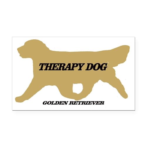 CafePress Golden Retriever Therapy Dog Rectangle Car Bumper Magnet