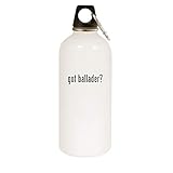 got ballader? - 20oz Stainless Steel White Water Bottle with Carabiner, White
