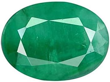 JAGDAMBA GEMS 4.00 カラット エメラルド 宝石 オリジナル 天然 認定 コロンビアン パンナ ストーン オーバルカ