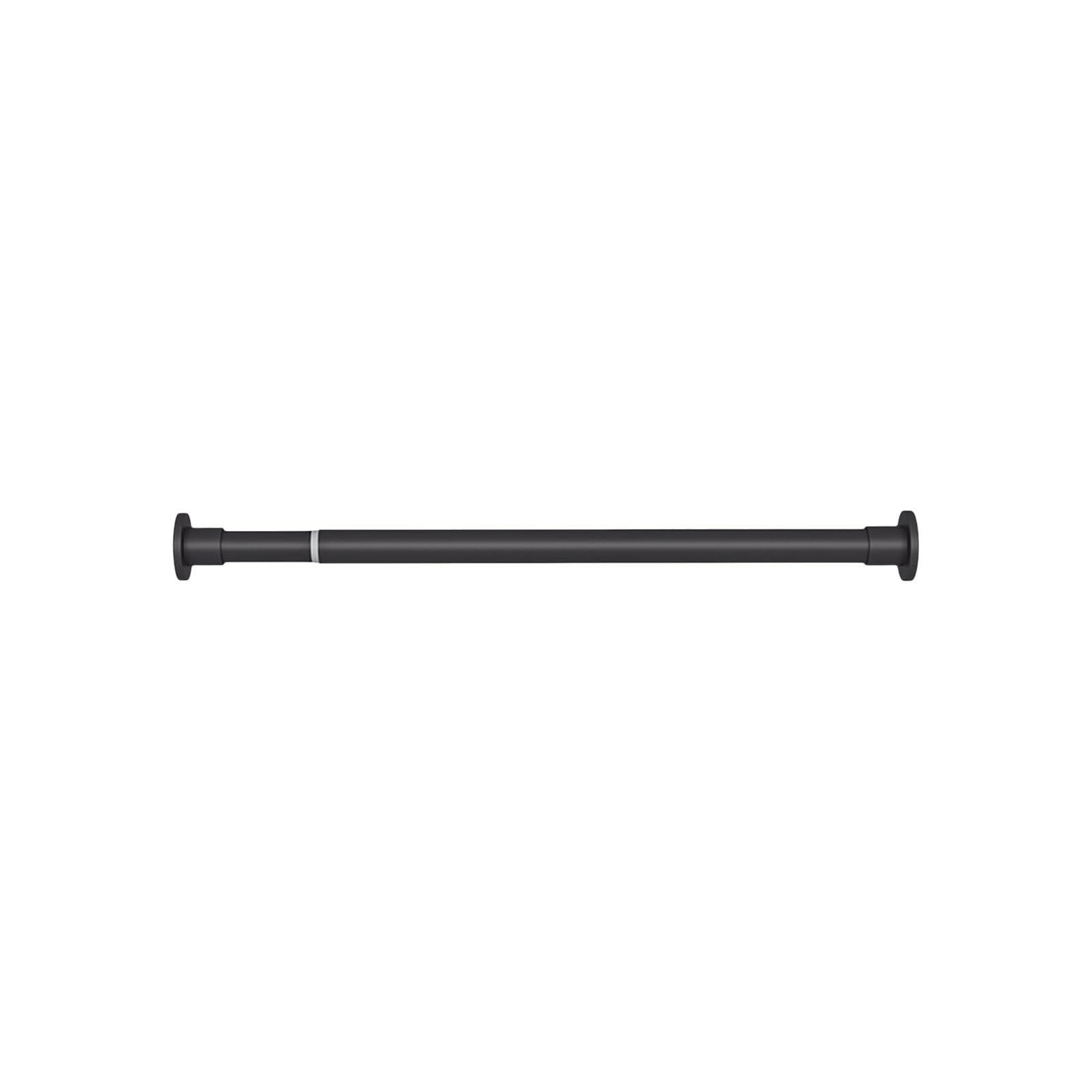 Adjustable Stainless Steel Shower Curtain Rod Retractable Clothes Drying Pole And Curtain Pole Easy To Install Without Drilling stable(Nero,50-80cm)
