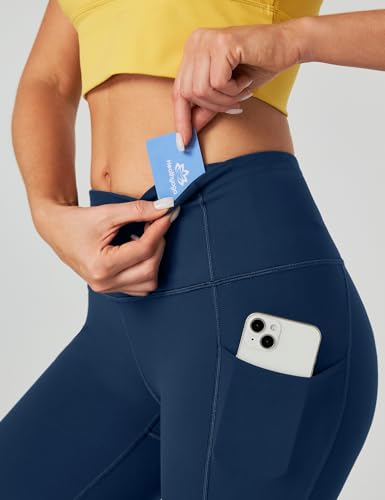 Image of Heathyoga Capri Leggings for Women High Waisted Capri Leggings with Pockets for Women Tummy Control Yoga Pants Women