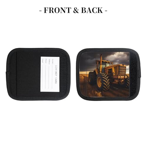 2 Pcs Luggage Handle Wraps, Tractor in The Field Print Grip Handle Cover/Travel Bag Identifier for Suitcase Accessories4