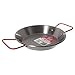 La Ideal C-08RED Padella per paella in acciaio lucido, 20 cm, Argento/rosso