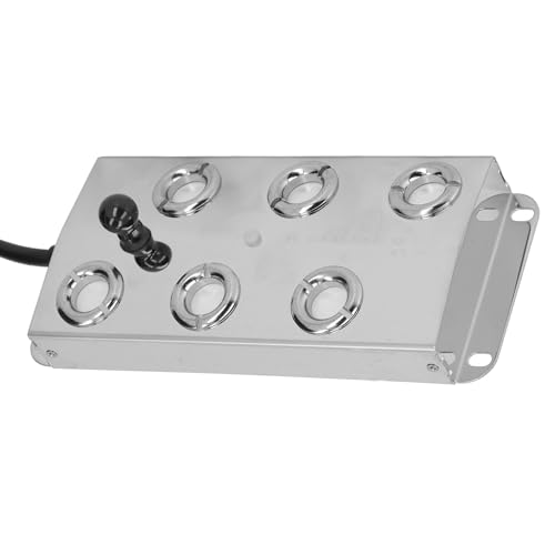Rengue Generador de Niebla Ultrasónica, Nebulizador de 6 Cabezales de 4,5 L/h con Fuente de Alimentación Impermeable IP67 para Decoración de Invernadero de Jardín y Estanque
