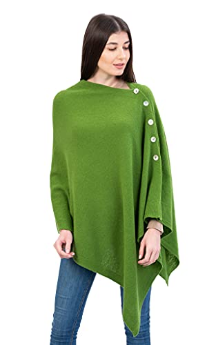SAOL Women's Shawl Wrap Poncho Knit Lambswool Scarf Lightweight Cape Cardigan One Size
