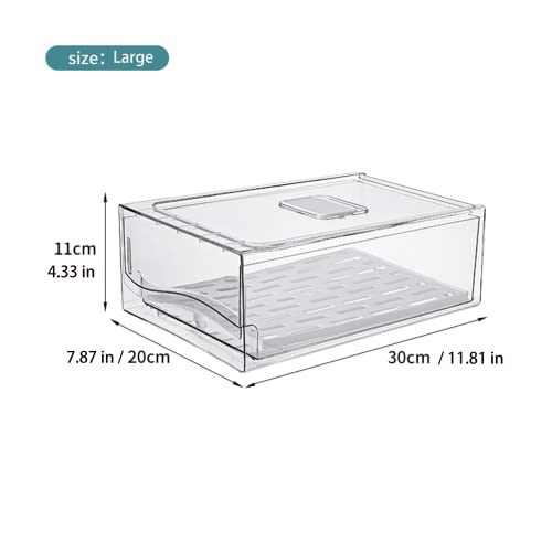 Diskary Fridge Organizer, Stackable Refrigerator Organizer Bins, Reusable Food Storage Containers, Fridge Drawer Organiz - Additional View