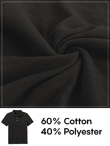 Image of Galaxy by Harvic Polo Shirt for Boys - 5 Pack School Uniform for Boys, Tagless Cotton Blend - Soft Comfortable Everyday Wear