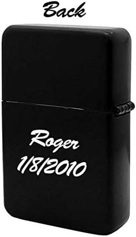 Miniatura 2 de Groomsman - Encendedor personalizado a prueba de viento negro mate, grabado láser gratuito para él, marido, padre, padrinos de boda, novio, papá