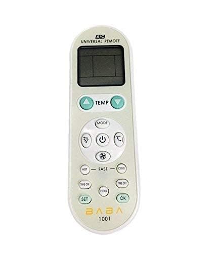 Tech Vibes Baba 2001 Universal AC Remote Control with Dual sensors for Better Range, Compatible with Most of The Brands Lg, Daikin, Panasonic, Hitachi, Samsung and More