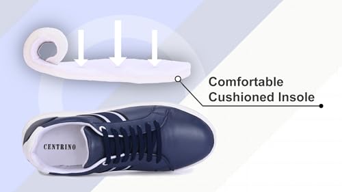 Image of Centrino Casual Shoe for Men | Comfortable Cushioned Insole | Stylish Sneakers | Stylish Lace-Up Side Stripes Design | Lightweight & Breathable |Elegant Casual Outfits |Sneakers for Boys & Men (9711)