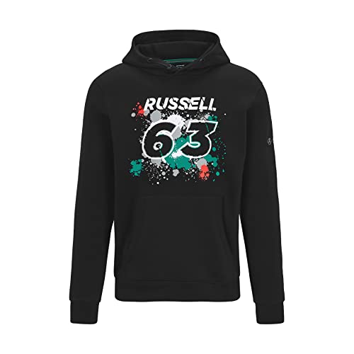 Mercedes AMG Petronas Formula One Team - Official Formula 1 Merchandise Collection - George Russell #63 Hoodie - Black - Size: S
