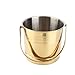 Insulated Stainless Steel Ice Bucket 1L Professional Thickened Stainless Steel Ice Bucket with Filter Plate for Cocktail Bar Parties Restaurant Bar (Gold)