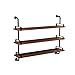 QTFBYT Scaffale sospeso a Parete in Ferro battuto, scaffale Appeso a Parete per Cornice per Foto, Libro, Vaso da Fiori, Cucina, Bagno, Forniture 1HUIYANG-01020 Happy Life