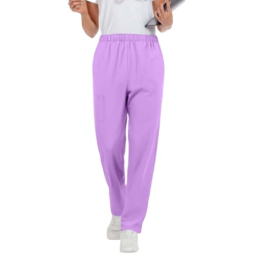 Image of Women's Medica Scrub Pants Pull On Workwear Cargo Pocket Elastic Waist Hospital Uniform Trousers