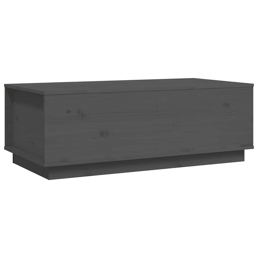 Fengshui Stolik kawowy szary 100 x 50 x 35 cm lite drewno sosnowe