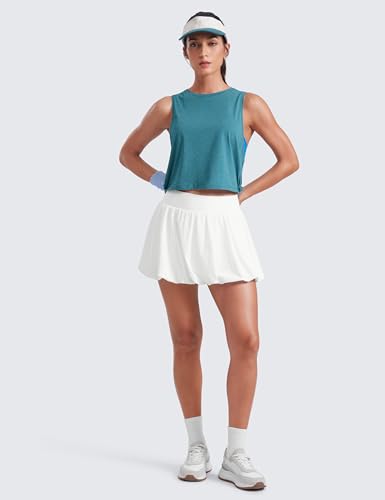 CRZ YOGA Pima Cotton Large Armhole Tank Tops for Women - Workout Sport Athletic Yoga Running Gym Loose Crop Sleeveless Shirts