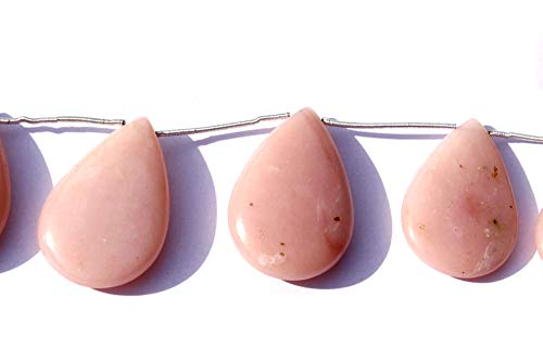 Perles d'opale rose poire lisses pour fabriquer des bijoux sans défauts - 2