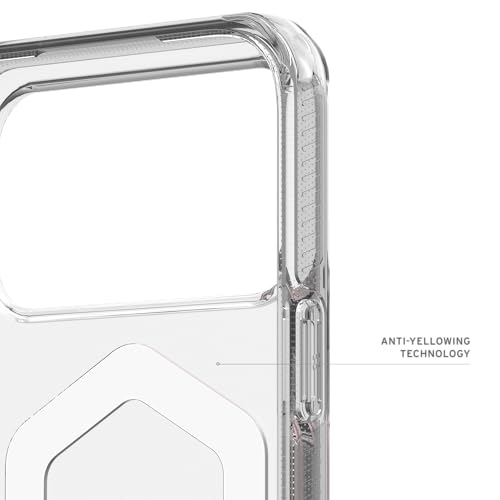 Image of Urban Armor Gear UAG Plyo Magnetic Compatible, Rugged Slim Anti-Yellowing Transparent Clear Shockproof Military Grade Protective Case /Cover Designed for iPhone 17 Pro Max (2025) - Ice /Rose Gold