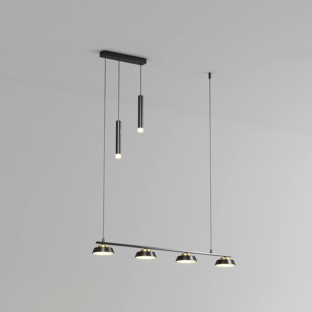 Lampe suspendue pour la maison avec lustre postmoderne LED tricolore réglable